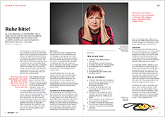 Granatapfel Coverstory 'Ruhe bitte!' Ausgabe November 2019 / Barmherzige Brüder Das Bild zeigt die Granatapfel Coverstory 'Ruhe bitte!' Ausgabe November 2019.