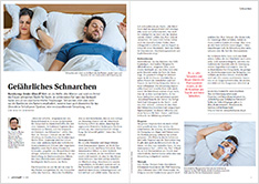 Das Bild zeigt den Artikel 'Gefährliches Schnarchen' Ausgabe Dezember 2019 / Barmherzige Brüder Artikel 'Gefährliches Schnarchen' Ausgabe Dezember 2019