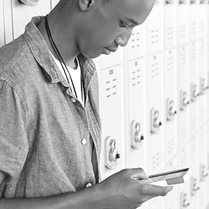 Man looking on his phone